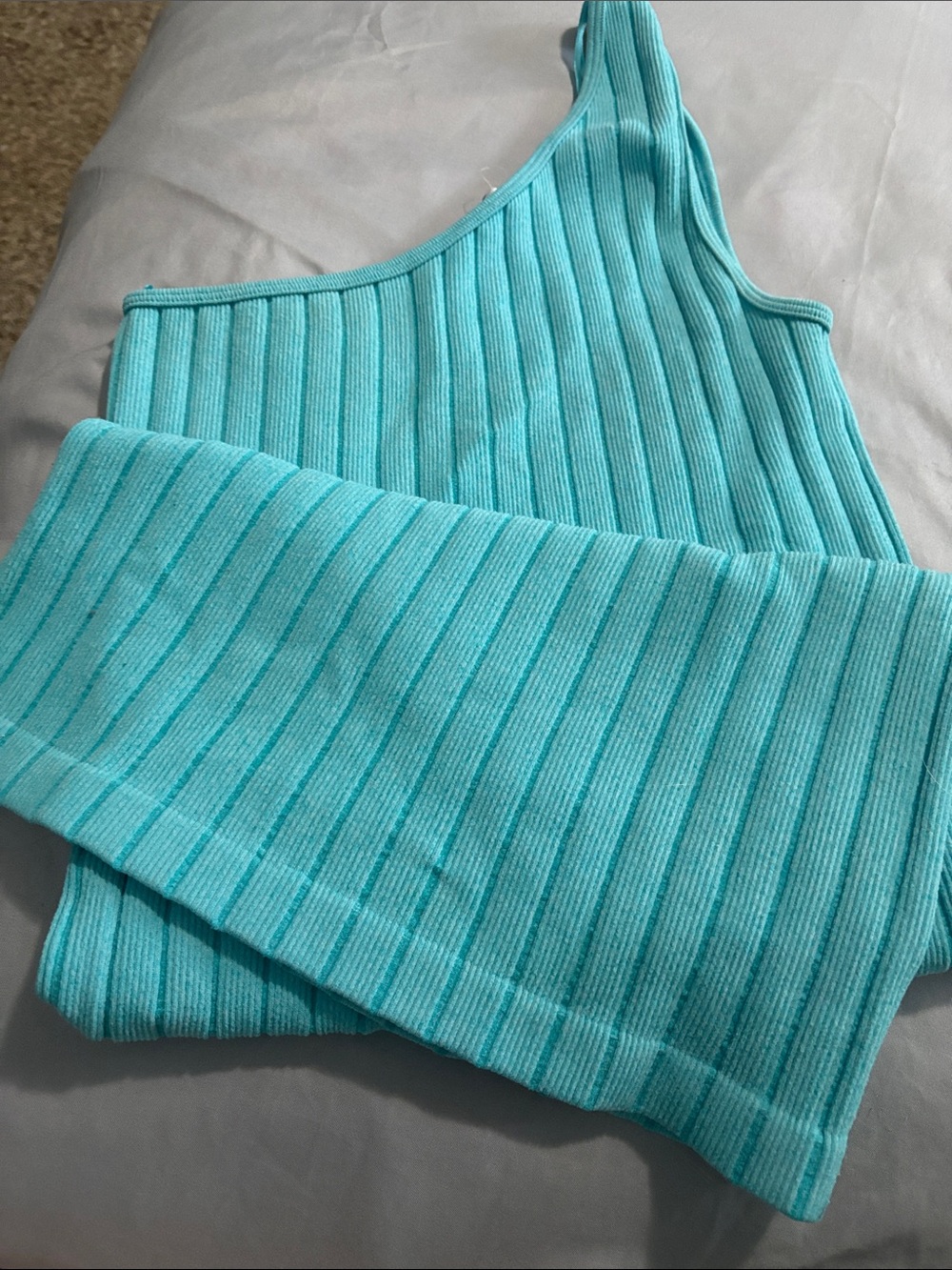 One-Shoulder Ribbed Tube Dress - Picture 2 of 4